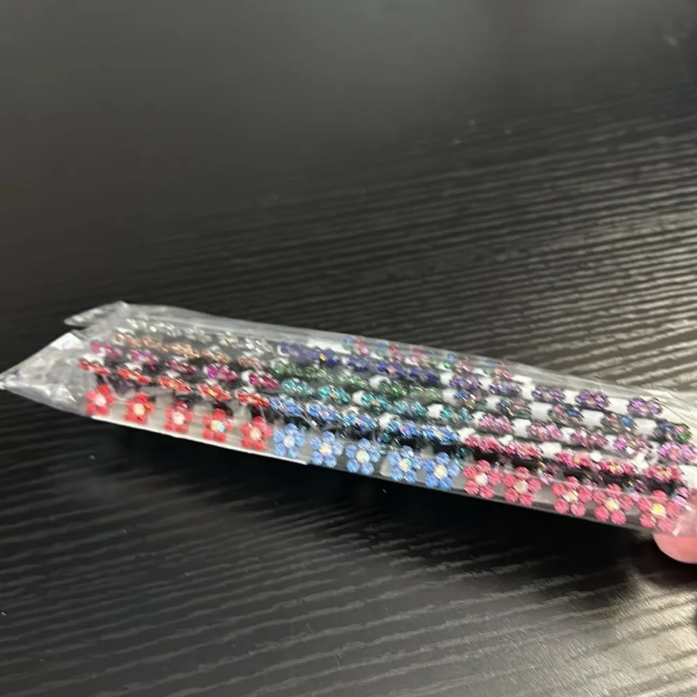 ANBALA Mini Claw Clips, 65pcs No-Slip Grip Jaw Clips Glitter Clips Rhinestone